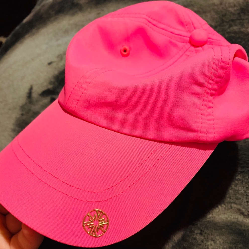 Lilly Pulitzer Prosecco Pink Adjustable Hat EUC